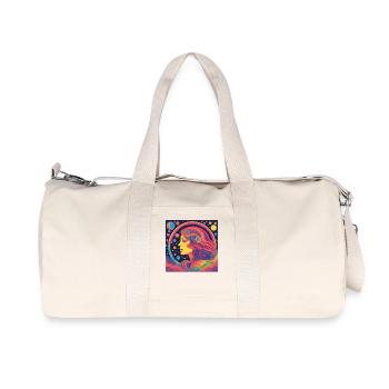 Cadeau d’étoile du zodiaque Vierge - Sac de sport en toile recyclée Stanley/Stella - blanc naturel - Devant
