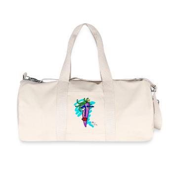 Farbiges Gesicht  - Recycelte Canvas-Sporttasche von Stanley/Stella - Naturweiß - Vorne