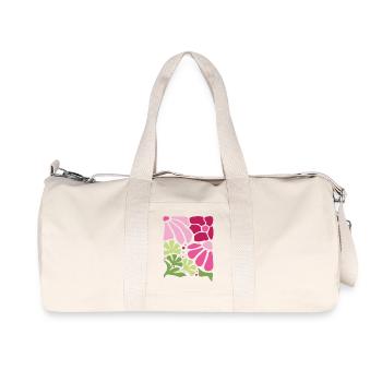 Boho Flowers Spring Summer Garden Nature - Recycled Canvas Sports Bag by Stanley/Stella - natural - Front