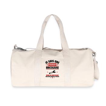 Je suis une maman bricoleuse,cadeau fête des mères - Sac de sport en toile recyclée Stanley/Stella - blanc naturel - Devant