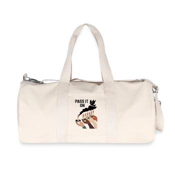 Passez-le - Unité et espoir Bougie Art - Sac de sport en toile recyclée Stanley/Stella - blanc naturel - Devant