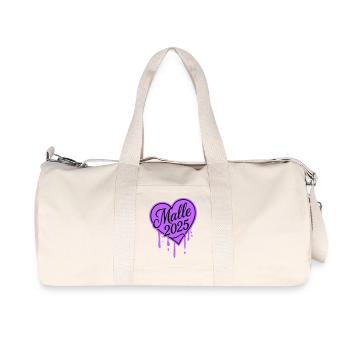 Malle 2025 Herz Liebe - Recycelte Canvas-Sporttasche von Stanley/Stella - Naturweiß - Vorne