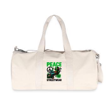 Alien with Peace Boombox - Recycled Canvas Sports Bag by Stanley/Stella - natural - Front