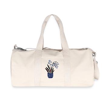 Cute Plant Design - Recycled Canvas Sports Bag by Stanley/Stella - natural - Front