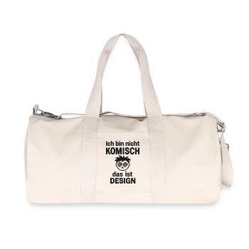 Ich bin nicht komisch Design - Recycelte Canvas-Sporttasche von Stanley/Stella - Naturweiß - Vorne
