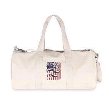 vintage Classic P 51 Flight - Recycled Canvas Sports Bag by Stanley/Stella - natural - Front