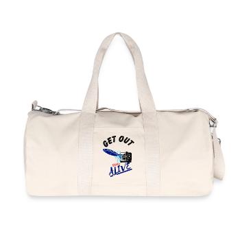 Get out and Stay Alive - Fisch in Falle - Sac de sport en toile recyclée Stanley/Stella - blanc naturel - Devant
