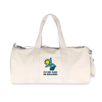 Future Runs on Sun & Wind - Recycled Canvas Sports Bag by Stanley/Stella - natural - Front