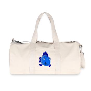 Blue Fish - Recycelte Canvas-Sporttasche von Stanley/Stella - Naturweiß - Vorne