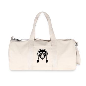 Subwoofer Affenkopf Deep Bass Edition Shirt - Recycelte Canvas-Sporttasche von Stanley/Stella - Naturweiß - Vorne