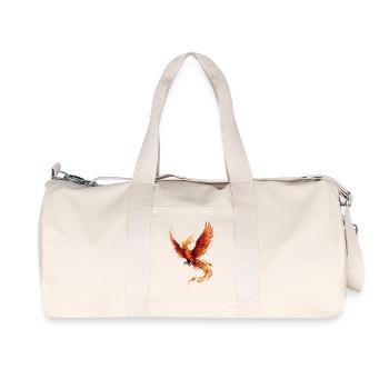 Feuervogel Phönix mit Feuerflügeln - Recycelte Canvas-Sporttasche von Stanley/Stella - Naturweiß - Vorne