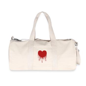 Melting heart - Recycled Canvas Sports Bag by Stanley/Stella - natural - Front