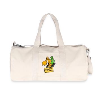 Dino Bagger 4 ans Anniversaire - Sac de sport en toile recyclée Stanley/Stella - blanc naturel - Devant