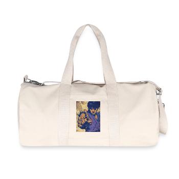 Fighting Hero in Pop Art Blue - Recycled Canvas Sports Bag by Stanley/Stella - natural - Front