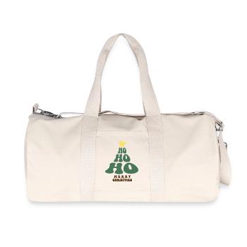 Joyeux Noël Ho Ho Ho Sapin de Noël - Sac de sport en toile recyclée Stanley/Stella - blanc naturel - Devant