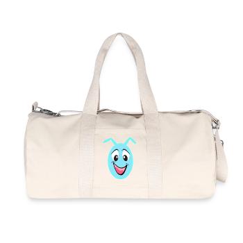 Dessin animé Sourire au Cœur Bleu - Sac de sport en toile recyclée Stanley/Stella - blanc naturel - Devant