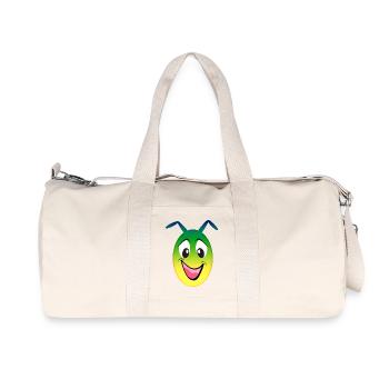 Rainbow Alien Cheerful Face - Recycled Canvas Sports Bag by Stanley/Stella - natural - Front
