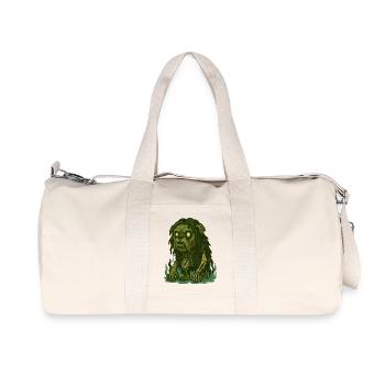 Bouledogue zombie aux yeux lumineux et boussole - Sac de sport en toile recyclée Stanley/Stella - blanc naturel - Devant