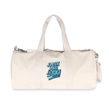 Ich kann nicht Skifahren. - Recycelte Canvas-Sporttasche von Stanley/Stella - Naturweiß - Vorne