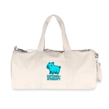 Capybara Therapie Motiv - Recycelte Canvas-Sporttasche von Stanley/Stella - Naturweiß - Vorne