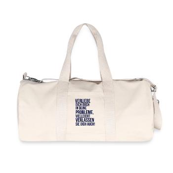 À propos de devenir fou - tombe amoureux de ton problème - Sac de sport en toile recyclée Stanley/Stella - blanc naturel - Devant