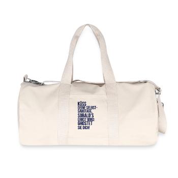 À propos de la folie : Embrasse ton auto-sabotage - Sac de sport en toile recyclée Stanley/Stella - blanc naturel - Devant