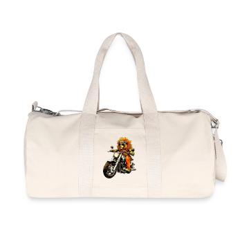 Motorcycle Lions - Recycled Canvas Sports Bag by Stanley/Stella - natural - Front