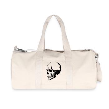 Totenkopf - Recycelte Canvas-Sporttasche von Stanley/Stella - Naturweiß - Vorne