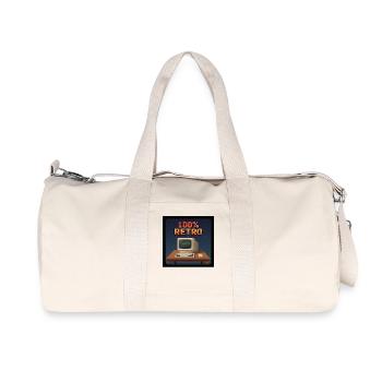 100 % Retro - Recycelte Canvas-Sporttasche von Stanley/Stella - Naturweiß - Vorne