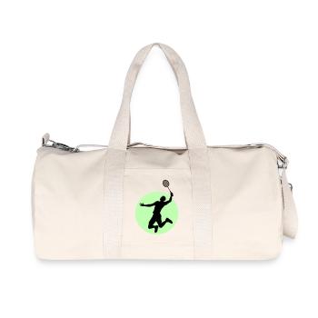 Silhouette du joueur de badminton – Puissance écrasante - Sac de sport en toile recyclée Stanley/Stella - blanc naturel - Devant
