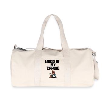 Wood Is My Cardio - Lumberjack Splitting Wood - Sac de sport en toile recyclée Stanley/Stella - blanc naturel - Devant