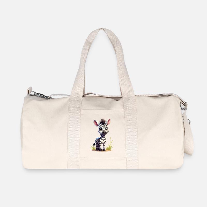 Zèbre mignon - Sac de sport en toile recyclée Stanley/Stella - blanc naturel