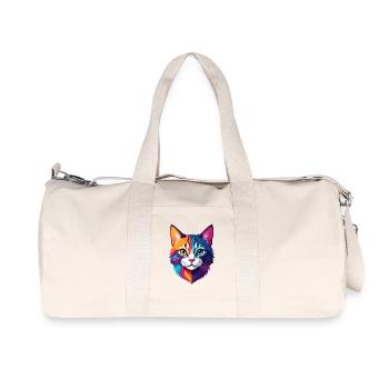 Katze - Recycelte Canvas-Sporttasche von Stanley/Stella - Naturweiß - Vorne