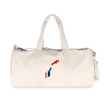 Carte de la Norvège avec drapeau - Sac de sport en toile recyclée Stanley/Stella - blanc naturel - Devant