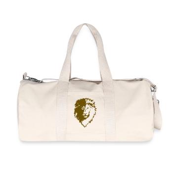 Silhouette de tête de lion ocre - Sac de sport en toile recyclée Stanley/Stella - blanc naturel - Devant