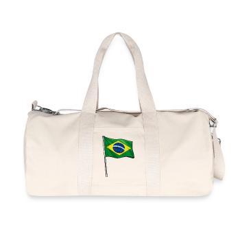Brazilian flag art - Recycled Canvas Sports Bag by Stanley/Stella - natural - Front
