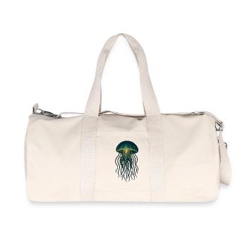 Glowing Jellyfish Deep Sea Neon - Recycled Canvas Sports Bag by Stanley/Stella - natural - Front