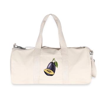 Plum fruit - Recycled Canvas Sports Bag by Stanley/Stella - natural - Front