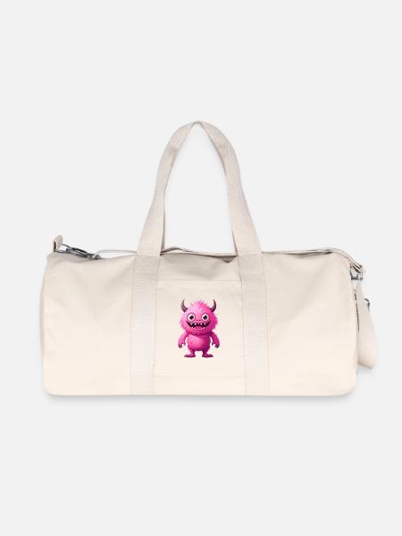 pinkes Monster - Recycelte Canvas-Sporttasche von Stanley/Stella - Naturweiß