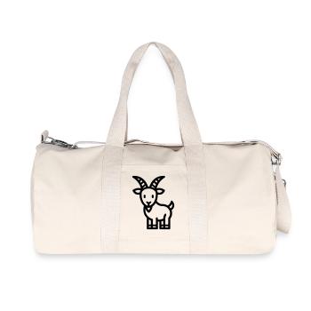 Ziege - Recycelte Canvas-Sporttasche von Stanley/Stella - Naturweiß - Vorne
