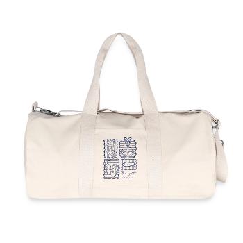 Urlaub Am Meer Küste Meer Geht Immer - Recycelte Canvas-Sporttasche von Stanley/Stella - Naturweiß - Vorne