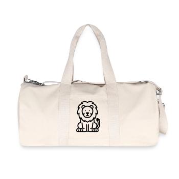 lion - Sac de sport en toile recyclée Stanley/Stella - blanc naturel - Devant