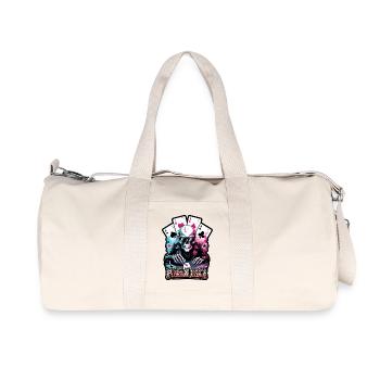 Poker Skull Neon Look - Recycled Canvas Sports Bag by Stanley/Stella - natural - Front