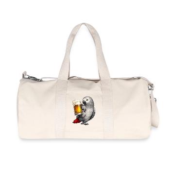 Graupapagei Bier - Recycelte Canvas-Sporttasche von Stanley/Stella - Naturweiß - Vorne