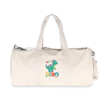 Dino - Recycelte Canvas-Sporttasche von Stanley/Stella - Naturweiß - Vorne