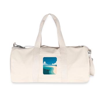 Palmiers de mer de plage - Sac de sport en toile recyclée Stanley/Stella - blanc naturel - Devant