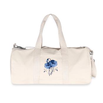 Blumen - Recycelte Canvas-Sporttasche von Stanley/Stella - Naturweiß - Vorne