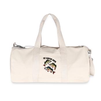 Barsch Angeln - Recycelte Canvas-Sporttasche von Stanley/Stella - Naturweiß - Vorne