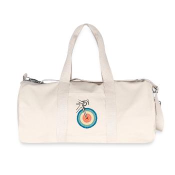 Retro Sunset Bike – Bike in the Sunset - Recycled Canvas Sports Bag by Stanley/Stella - natural - Front