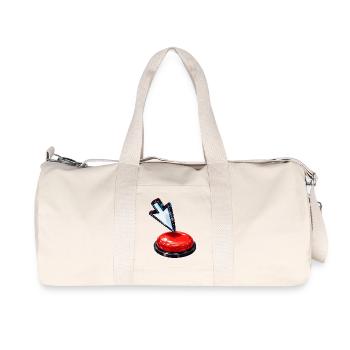 Down Arrow Button - Recycled Canvas Sports Bag by Stanley/Stella - natural - Front